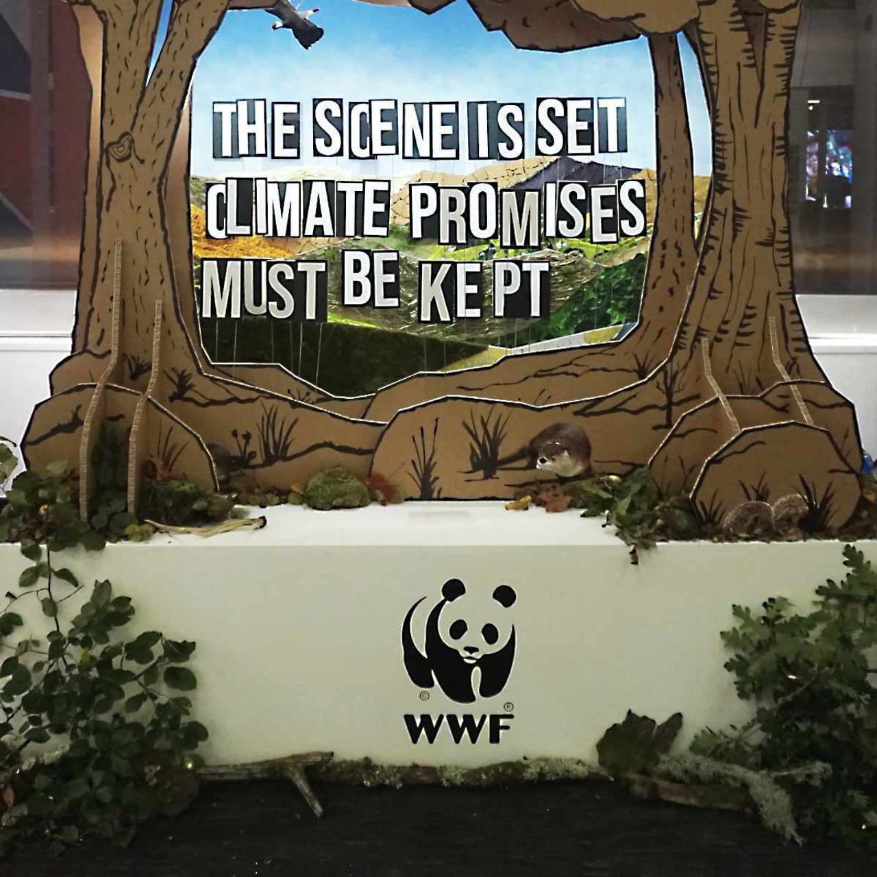 Banner WWF Stand Recycled Materials