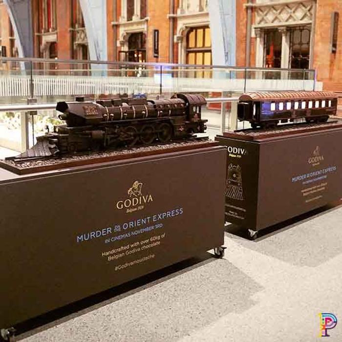 Chocolate Train Sculpture Food Art