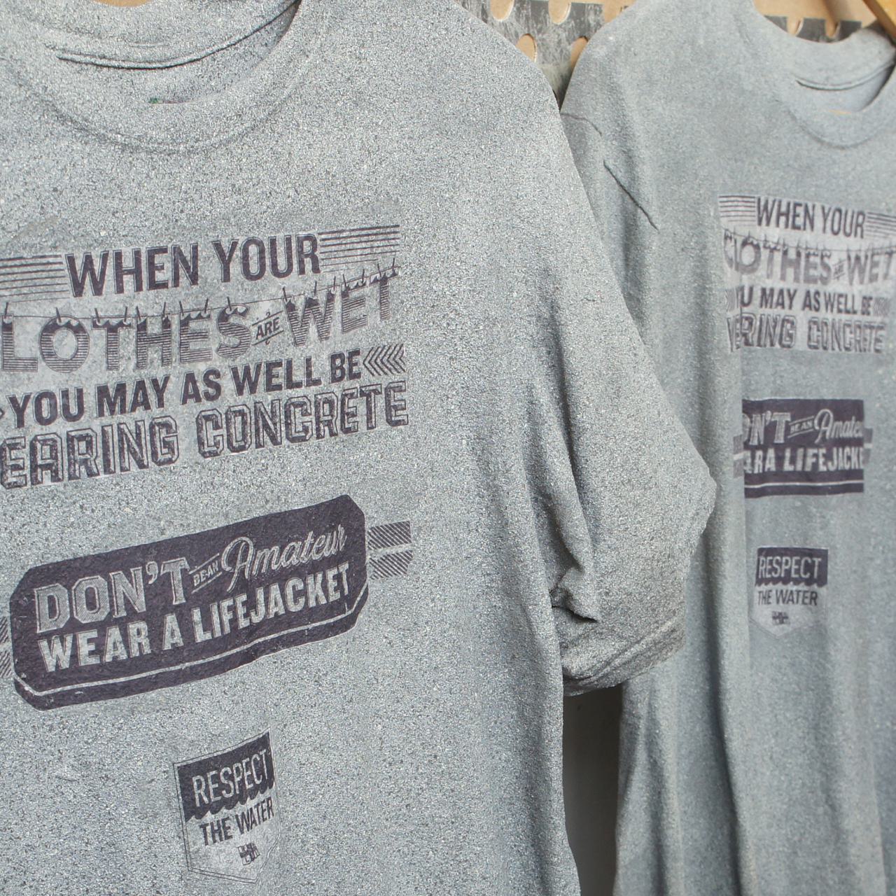 RNLI concrete branded prop - Concrete t-shirt