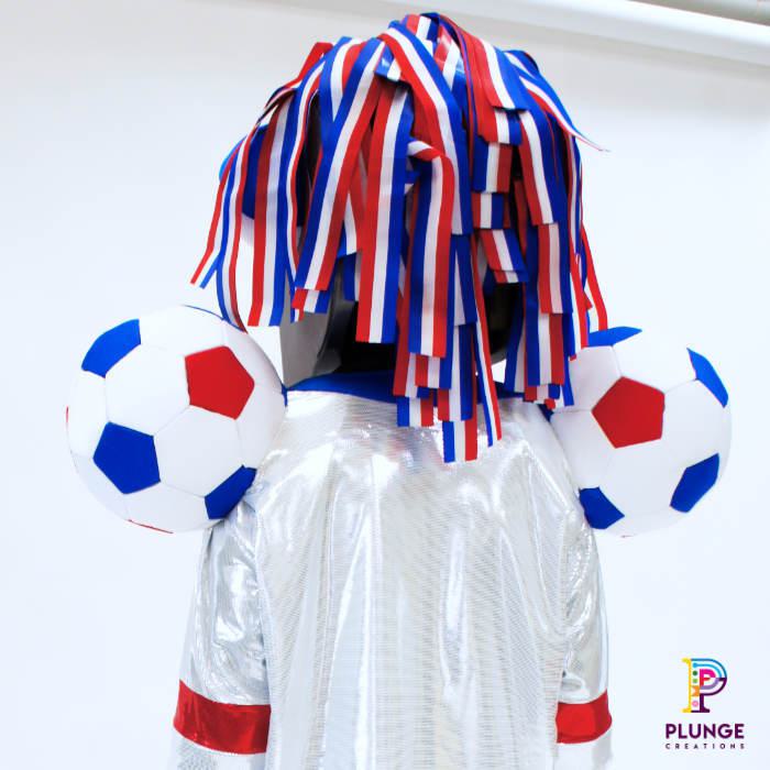 Masked Winger Soccer Aid Mascot whistle Mask