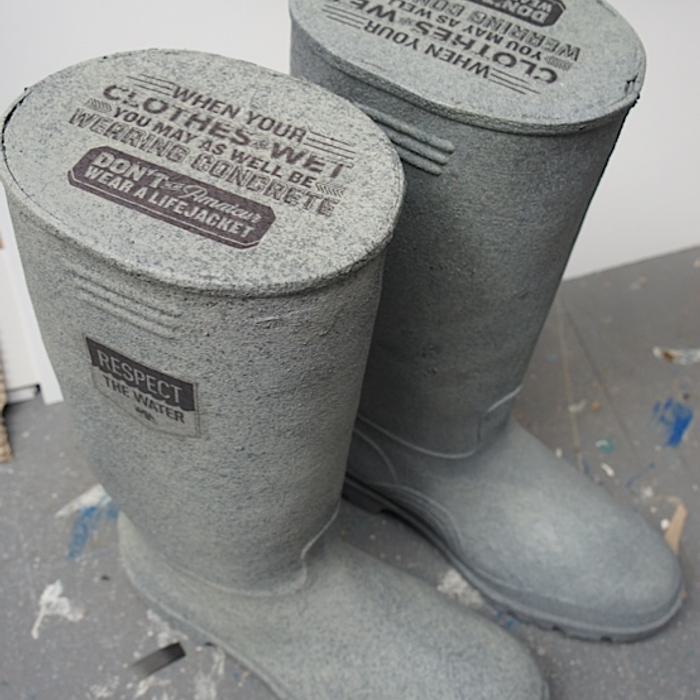 RNLI concrete branded clothing prop - Branded prop