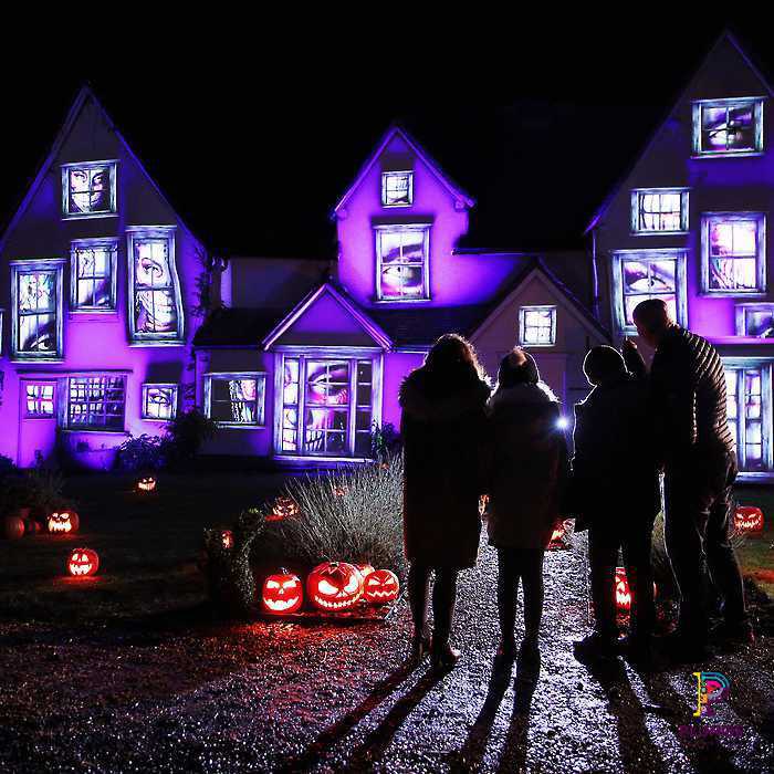 Samsung house lit up 1